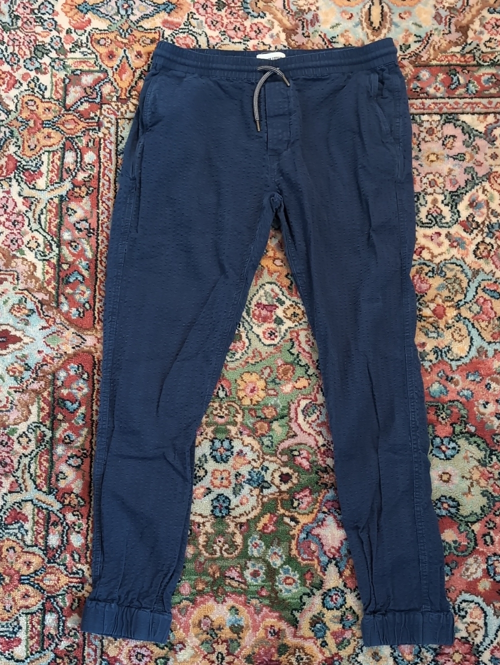 Taylor Stitch Navy Seersucker Apres Pants